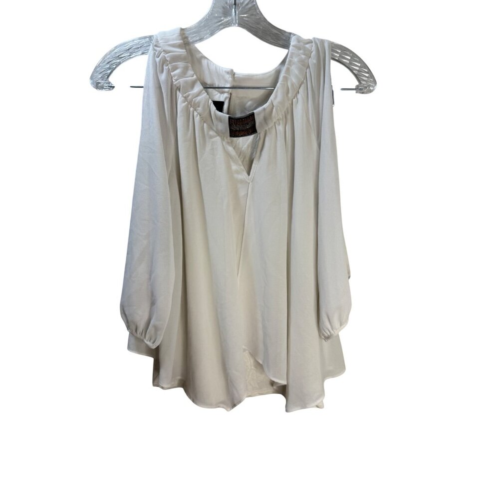 BCX Womens White Blouse‎ XS